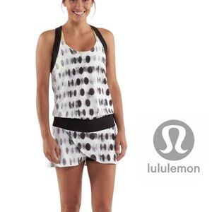 LULULEMON Rare Run for Your Money Seaside Dot Romper Polkadot Skirt Jumper